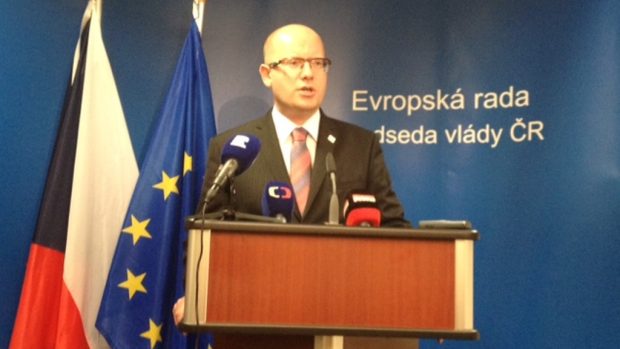 Český premiér Bohuslav Sobotka na summitu EU