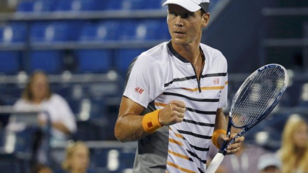 Tenista Tomáš Berdych v osmifinále US Open