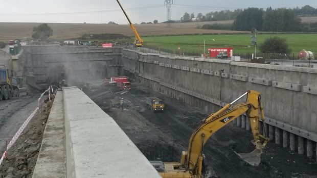 Stavba nejdelšího železničního tunelu v ČR u Kyšic na Plzeňsku