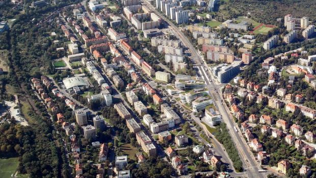 Vizualizace; Bořislavka Centrum - tzv. čtyři krystaly
