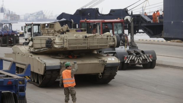 Americký tank v Rize