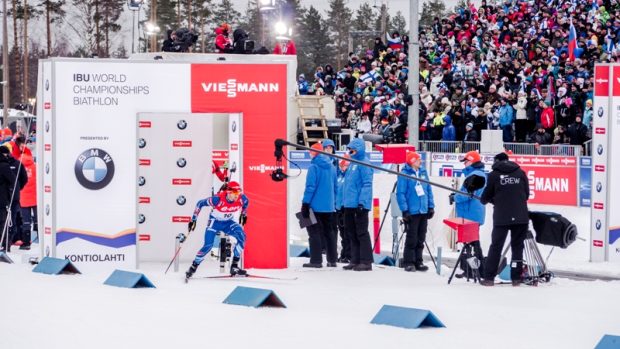 ČEský biatlonista Michal Šlesingr na startu sprintu