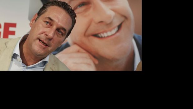 Lídr krajně pravicové rakouské strany Svobodných Heinz-Christian Strache.