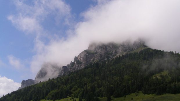 Krivánská Malá Fatra, Velký Rozsutec, pohled ze sedla Medziholie