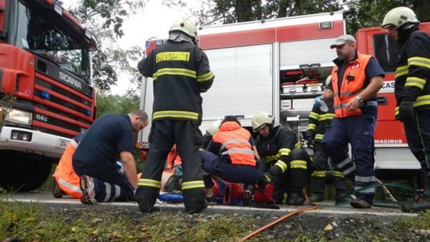 Nehoda u obce Člunek na Jindřichohradecku