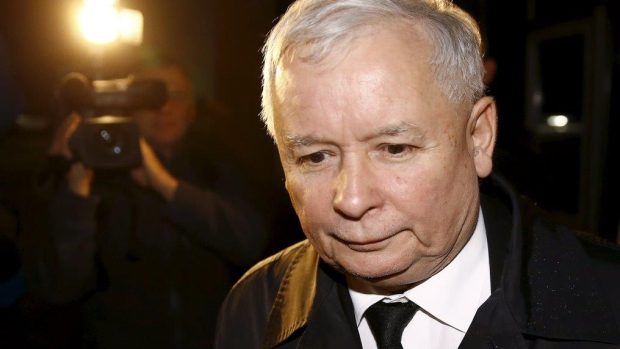 Šéf vítězné polské strany Právo a spravedlnost Jaroslaw Kaczynski