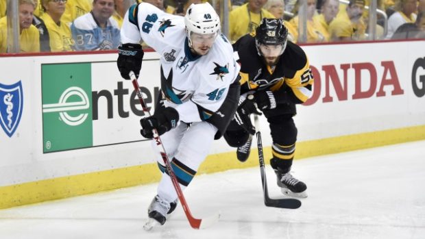 Tomáš Hertl během finále play-off NHL