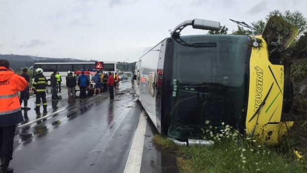Havarovaný autobus (ilustrační foto)