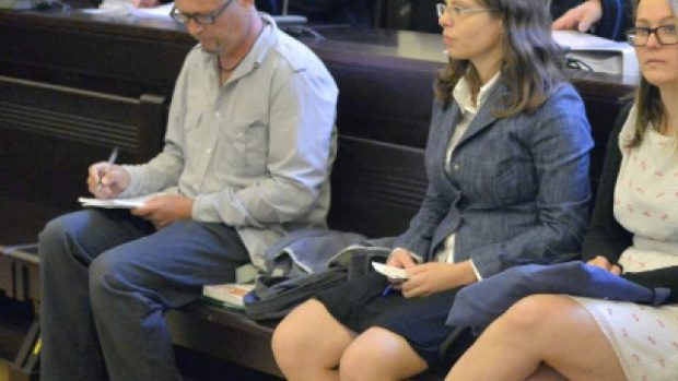 Obžalovaní (zleva) Petr S., Radka P., Alexandra Š. a Katarína Z, kteří údajně plánovali teroristický útok na vlak