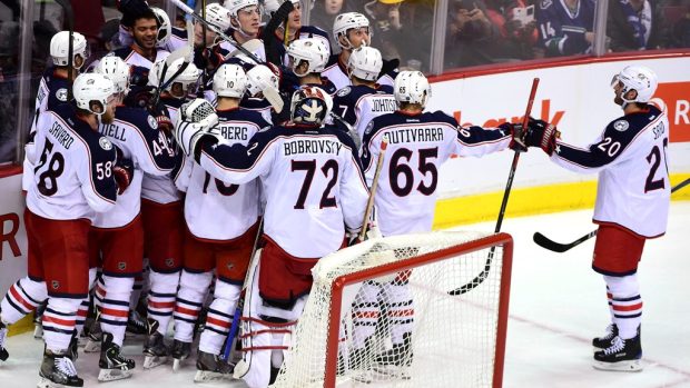 Columbus Blue Jackets se radují z vítězství