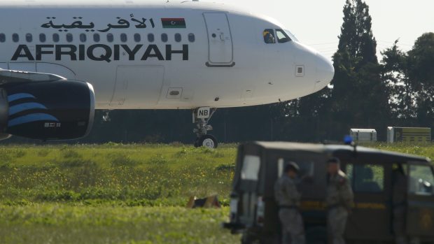 Unesený libyjský Airbus A320