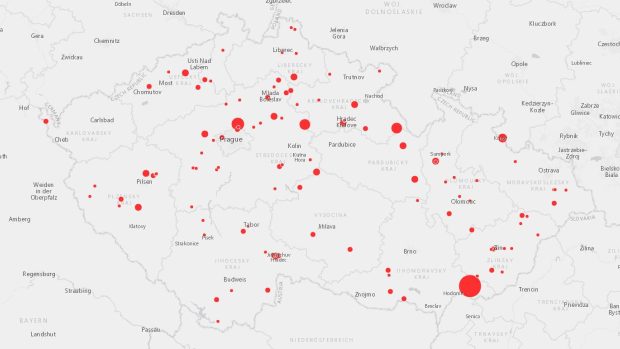 Mapa železničních přejezdů, kde se umíralo