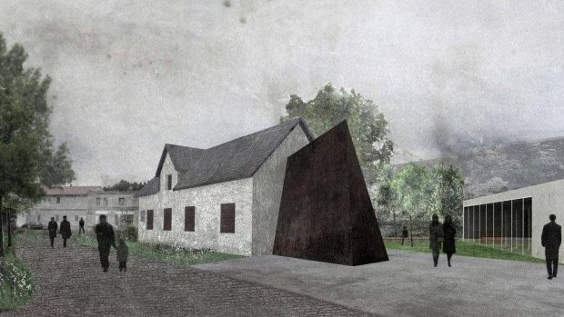 Architektonický návrh památníku pražského ateliéru MCA