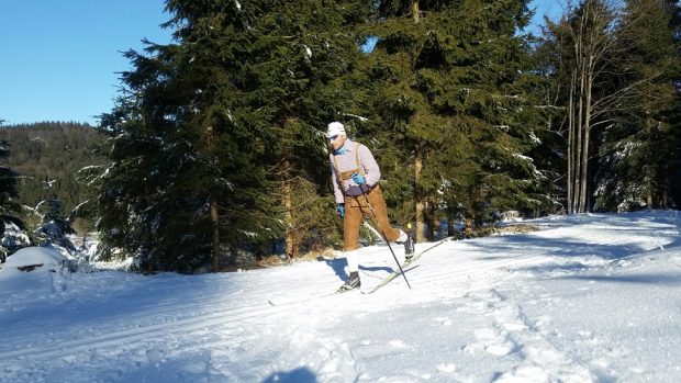 Běžkování v okolí vesnice Schöneben na rakouské straně Šumavy