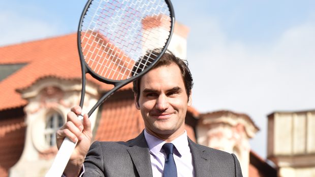 Roger Federer na Staroměstském náměstí