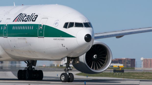 Letadlo italské letecké společnosti Alitalia