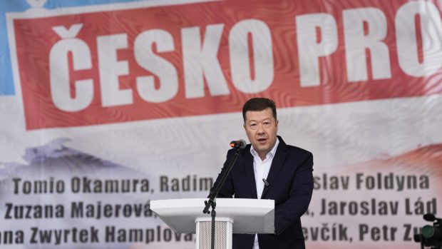 Tomio Okamura na Staroměstském náměstí