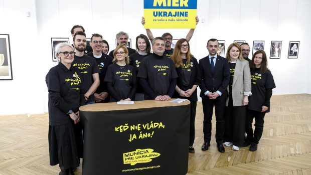 Zástupci slovenské občanské iniciativy Mír Ukrajině