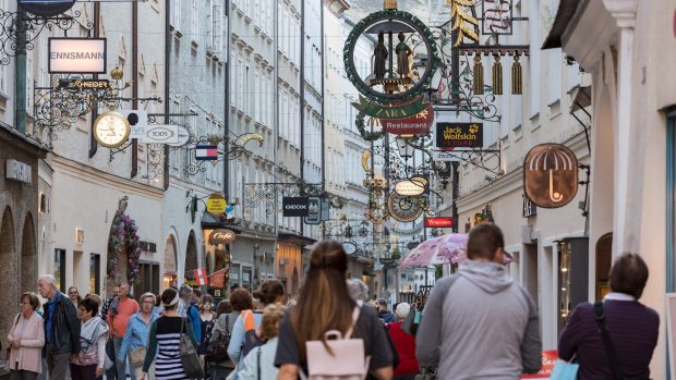 Množství turistů v Salzburku