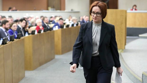 Šéfka ruské Ústřední banky Elvira Nabiullinová