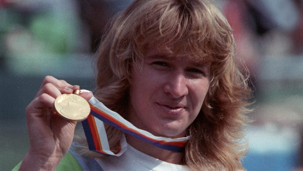 Steffi Grafová se zlatou olympijskou medailí ze Soulu 1988