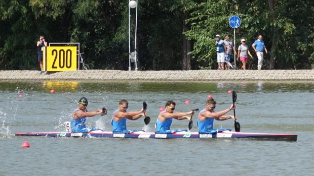 Čtyřkajak v novém složení Jakub Špicar, Daniel Havel, Radek Šlouf a Jan Štěrba.