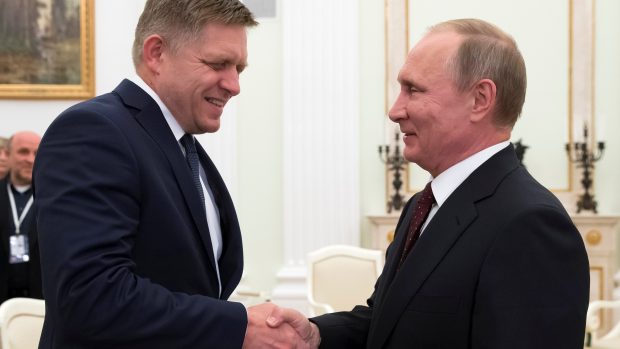 Robert Fico na schůzce s Vladimirem Putinem