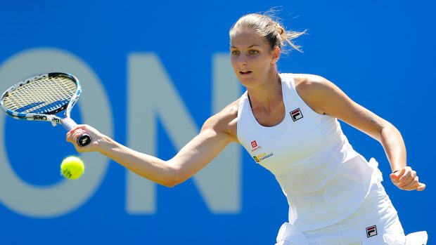 Karolína Plíšková při turnaji v Eastbourne