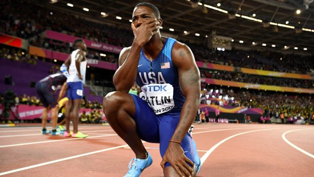 Dojatý Justin Gatlin po vítězství na stovce