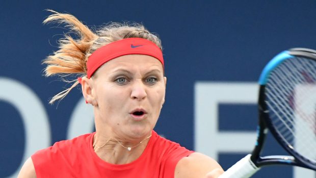 Lucie Šafářová v zápase s Sloane Stephensovou