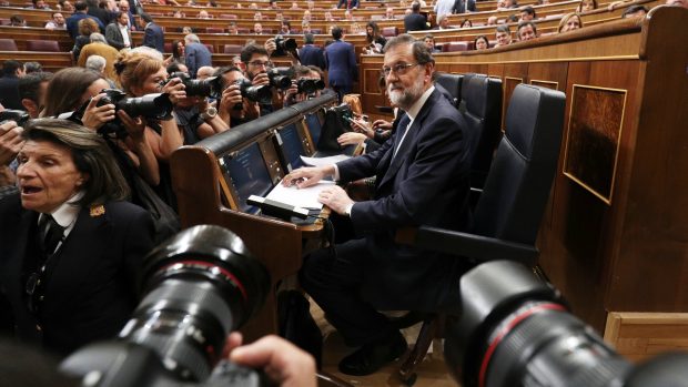 Španělský premiér Mariano Rajoy v parlamentu