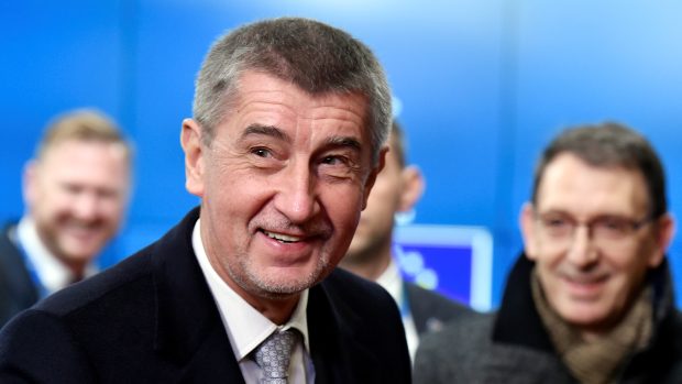 Český premiér Andrej Babiš na evropském summitu v Bruselu 14. prosince 2017