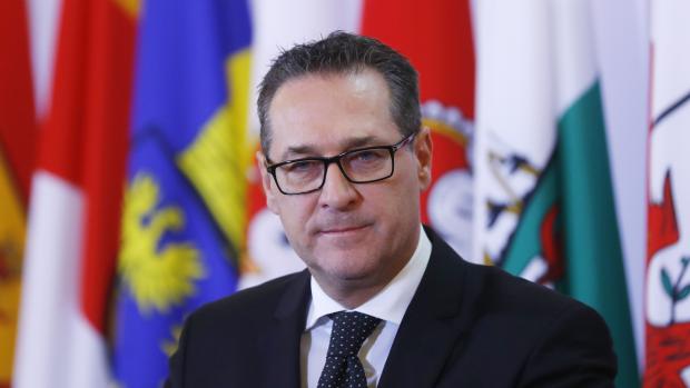 Rakouský vicekancléř a předseda Svobodné strany Rakouska  Heinz-Christian Strache