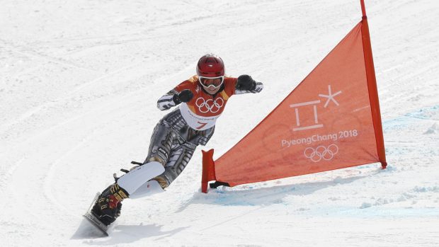 Ester Ledecká na olympijských hrách v Pchjongčchangu.