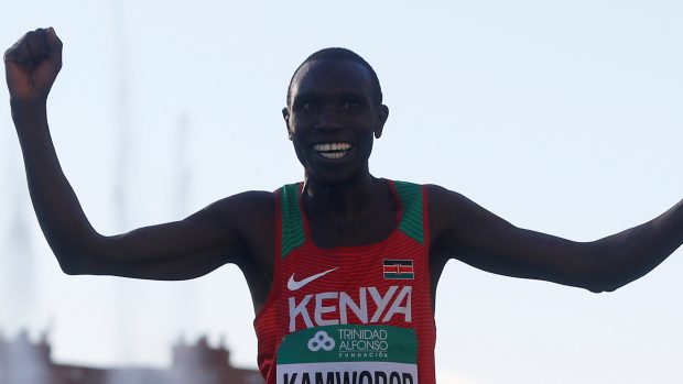 Geoffrey Kamworor na snímku z roku 2018.