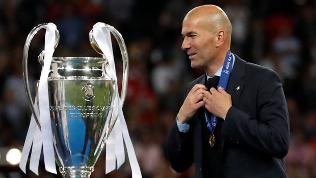 Dnes již bývalý trenér Realu Madrid Zinedine Zidane