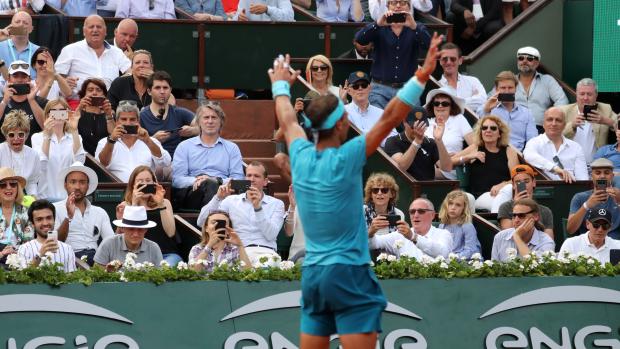 Rafael Nadal po vítězství na French Open