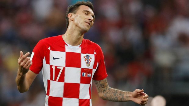 Mario Mandžukič při finále mistrovství světa proti Francii