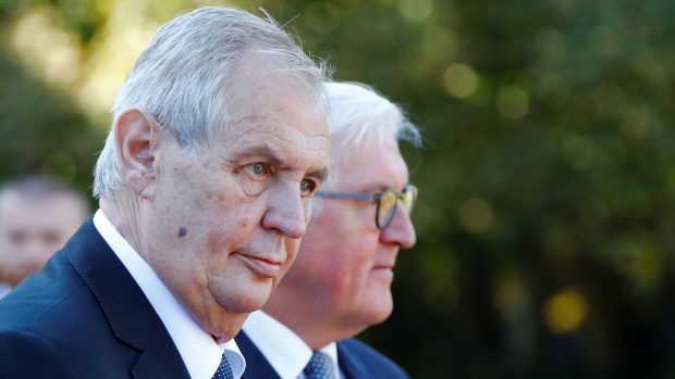 Miloš Zeman s německým prezidentem Frank-Walterem Steinmeierem