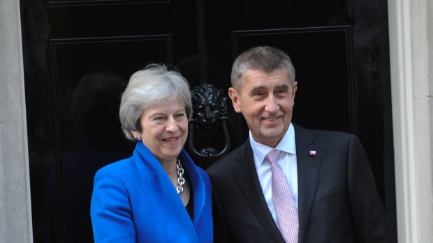 Předseda vlády Andrej Babiš a britská premiérka Theresa Mayová