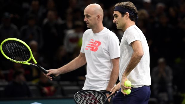 Ivan Ljubičić a jeho svěřenec Roger Federer