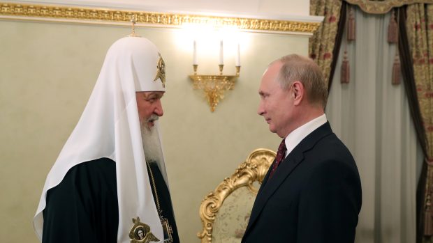 Moskevský patriarcha Kirill s ruským prezidentem Vladimirem Putinem