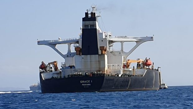 Íránský tanker zadržený u Gibraltaru.