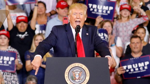 Donald Trump během kampaně v severokarolínském Greenville