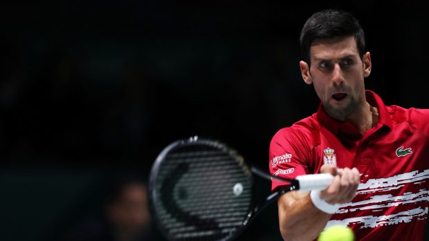 Srbský tenista Novak Djokovič během finálového turnaje Davis Cupu