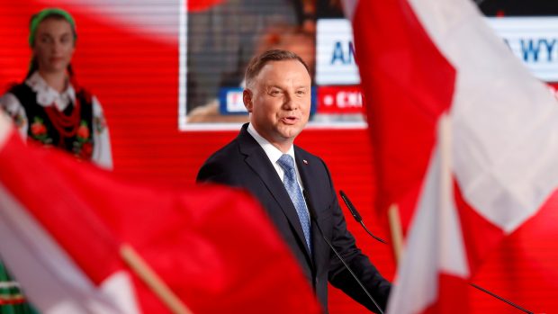 Prezident Andrzej Duda po prvním kole polských voleb