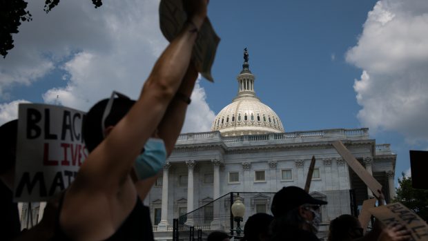 V Den nezávislosti se také ve Washingtonu či New Yorku konaly protesty hnutí Black Lives Matter