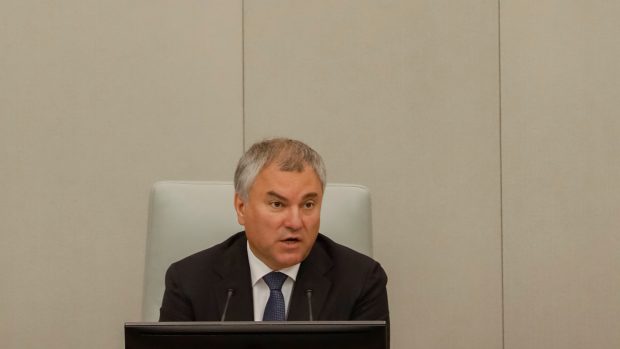 Šéf dolní komory ruského parlamentu Vjačeslav Volodin