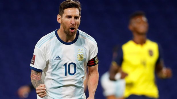 Lionel Messi se raduje z gólu