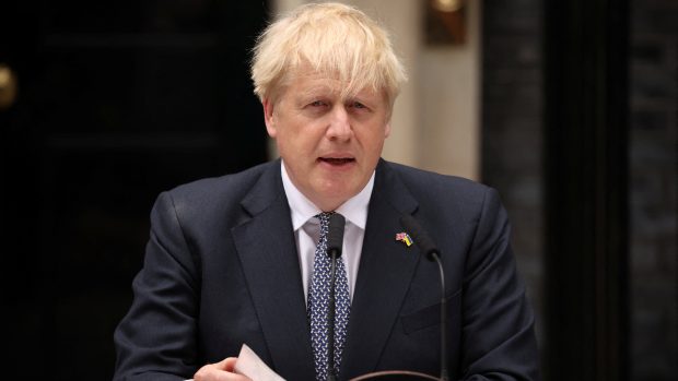 Boris Johnson promluvil před svým sídlem v Downing Street 10